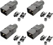 Mellisso 4X UPS Power IEC Male C20 Plug Power Cord Cable Plug Rewirable 16A / 250V Useful