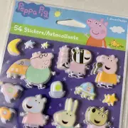 Peppa Pig Stickers American Greetings Puffy 2 Sheets 54 Stickers