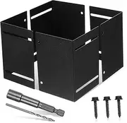 Kisangel Djustable Metal Post Protector Kit Fence Post Cap for Light Outdoor Use Protects Wooden Mailboxes Fences