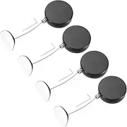sourcing map 3.3ft Retractable Cable Lock with Arc Patch Remote Control Security Lock with Adjustable Cord Tether Anti Theft for Laptop, TV, 150 G, Black, 4 Pack