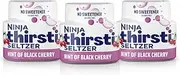 Ninja Thirsti Flavored Water Drops, SELTZER Black Cherry, Crisp and Refreshing Sparkling Water, Zero Calories, Zero Sugar, Zero Sweeteners, Makes 20, 12oz drinks, 3 Pack, WCFCHYAM