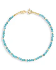 Moon & Meadow 14K Yellow Gold Chalcedony Bead Bracelet