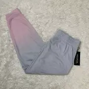 Wildfox Sport Womens Joggers Size XL Blue Pink Sweat Pants Rayon Stretch NWT New