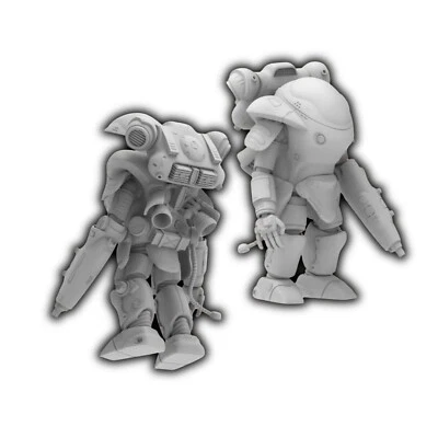 Warhammer Cyberpunk Dieselpunk Space Soldier 5.1 in tall DIY model kits