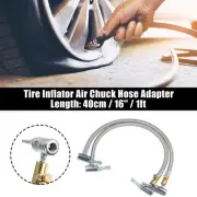 2pcs 16" Dual Lock Air Chuck Hose for Standard Tire Valve Thread w/ Air Release