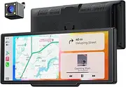 [Krunia] 8.1" Wireless Portable 60FPS Car Play Screen for Apple CarPlay & Android Auto, OTA Updates, Backup Camera, Mirror Link, Bluetooth, Voice Control, GPS Navigation