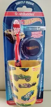 Brush Buddies Hot Wheels Toothbrush Set (Toothbrush, Cap and Cup)