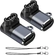 Watch Charger Adapter (2 Pack), USB C Type C Female to Male Adapter Charging Port Compatible with Garmin Fenix 7/7S/7X/6/6X/6S and More