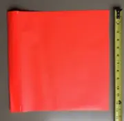 2 Safety Flags SF13 13 Vinyl Red/Orange Florescent Caution Traffic Crossing Pair