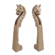 4 String Violin Neck 4/4 Maple Violin Replacement Neck Horse Hand-Carved