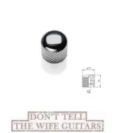 1-EMG Chrome Flat Metal Dome Knob For 6mm Shaft Potentiometers