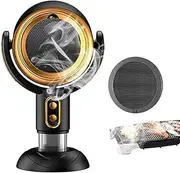 Portable Desktop Range Hood, Adjustable Extractor Hood with 2 Speed, Kitchen Exhaust Fan with Strong Suction & Low Noise, for BBQ Hot Pot Kitchen Picnic Gold