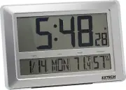 CTH10A Radio Controlled Hygro-Thermometer Clock,Silver