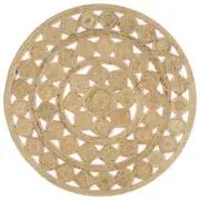 Woven Braided Jute Carpet Home Decor Round Area Rug Floor Mat Runner Natural