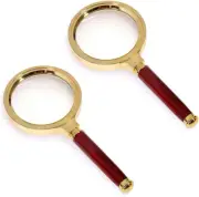 6X Magnifying Glass 2 Pack Handheld Magnifier for Science and Reading