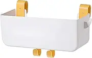 7UYUU Bunk Bed Shelf Storage Caddy Accessories for Top Bedside - Plastic Hooks Decoration for Hanging in Loft Rv Camper - White
