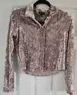 Originality, Champagne (pale mauve) , button down, velvet Top, Sz S NWT (34)