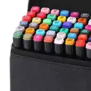 Double Tip Markers 60 Colors Pen Body Plastic Material Coloring Markers