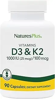 Nature's Plus - Vitamin D3 1000 IU / Vitamin K2 100 mcg - 90 Vegetarian Capsules