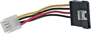 InLine 29660A SATA Power Adapter Cable 1x 8.89 cm (3.5 Inch) Female to 15-Pin SATA Male with Flap 0.06 m
