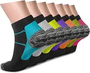 Plantar Fasciitis Support Compression Socks Women Men - Best Running Ankle Athletic Socks