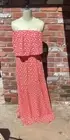 NWT Tyche Red Floral Strapless Maxi Dress size Small