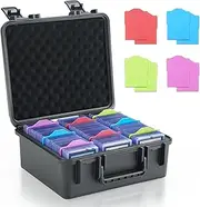 ZENACCE Waterproof Toploader Storage Box for 360 3" x 4" 35PT Rigid Card Holder, Storage Hard Case Holds 80 ONE Touch Magnetic Card