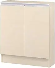 IWATSUKI MIO-7051SLN Storage Shelf with Door, Made in 0.4 inches (45-120 cm), Light Natural, Width 20.1 inches (51 cm), Depth 7.7 inches (19.4 cm), Height 27.6 inches (70 cm), Slim, No Cutouts