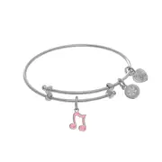 Music Note Enamel Charm Adjustable Bangle Girls Bracelet