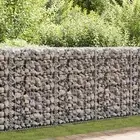 Gabion Wall with Covers Galvanised Steel 150x60x100 cm Outdoor Garden Fenc 47814