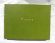 Bergdorf Goodman Guest Book Visitors Log Leather Bound Hardcover NEW GREEN
