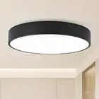 Modern Black Flush Mount Ceiling Light 18 Inch, 4-Lights Round Ceiling Light,...