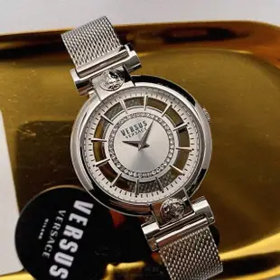 【VERSUS】VERSUS VERSACE手錶型號VV00020(銀色錶面銀錶殼銀色米蘭錶帶款)