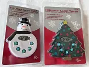 Digital Light Holiday Timers Snowman & Christmas Tree Timer Vintage 2001 NEW!