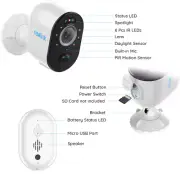 Reolink Argus 3 Pro 2K 4MP Wi-Fi Outdoor IP Security Camera