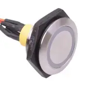 AV5522F102074BK APEM Yellow LED 12VDC Momentary 30mm Push Button Switch NO/NC