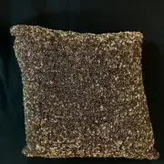 Vintage Waterford Sparkle PaveSequin Accent Pillow 12"x 12" Copper Color Luxury