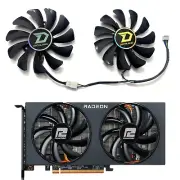 T129215BU Graphics Card Cooling Fan Radiator For PowerColor RX5500XT 5600XT 5700