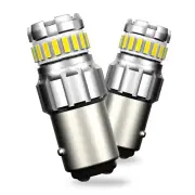 BAY15D 1157 7507 LED White Reverse Backup Turn Signal Parking Light Bulbs EOOH (for: Honda Civic)