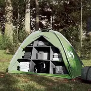 Waterproof Camping Tent with Storage Compartments, Green Shelter for Outdoors, Backpacking, Beach and Family Tents, Instant Portable Design