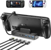 Docking Station for Steam Deck/Rog Ally/Steam Deck OLED, 5-In-1 Hub Steam Deck D