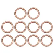 10Pcs Spring O Rings 1" Round Trigger Snap Hook Circle Rose Gold Key Ring Clip