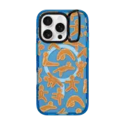 iPhone 16 Pro Impact Ring Stand Case MagSafe Compatible yoga gingerbread man / xmas pattern