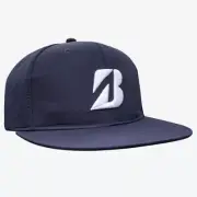 BRIDGESTONE GOLF MEN'S TOUR FLAT BILL SNAPBACK ADJ. CAP HAT NAVY NEW! 2175