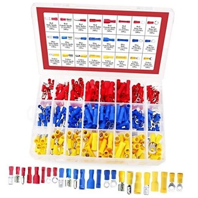 360 Pcs Assorted Insulated Electrical Electrical Wire Terminals Crimp