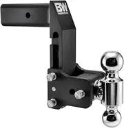 B&W Trailer Hitches MultiPro Tow & Stow Adjustable Trailer Hitch Ball Mount Compatible with MultiPro Tailgate - Fits 2.5" Receiver, Dual Ball (2" x 2-5/16"), 7" Drop, 14,500 GTW -TS20066BMP