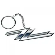 ZZ Top Twin Zees Logo Keyring Silver One Size