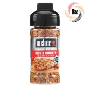 6x Shakers Weber Kick'n Chicken Flavor Seasoning | 2.5oz | Gluten & MSG Free