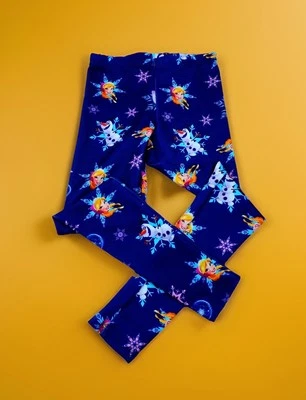 Disney Frozen Leggings Elsa Pants Anna Snowflake Snowman Olaf Girls Printed Gift