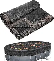 Apujent Oval Pool Netting for Leaves - Ground Pool Sunshade | Oval Fine Mesh Cover Swimming Net Sunshade for Home Garden Yard Patio Outdoor